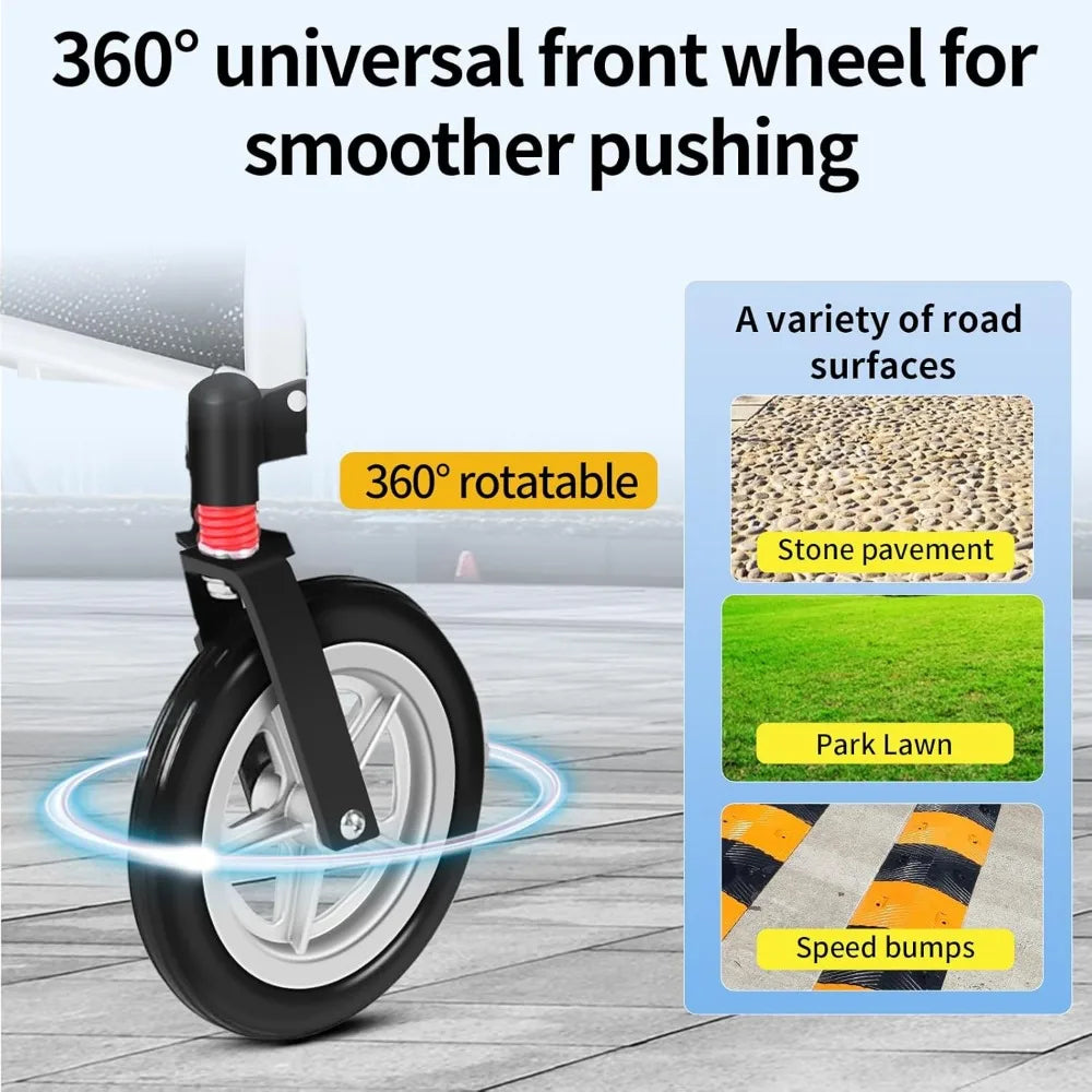4-in-1 Mobility Wheelchair Combination No Installation Design Walkers for Seniors Foldable Walker with Seat Rollator Walker