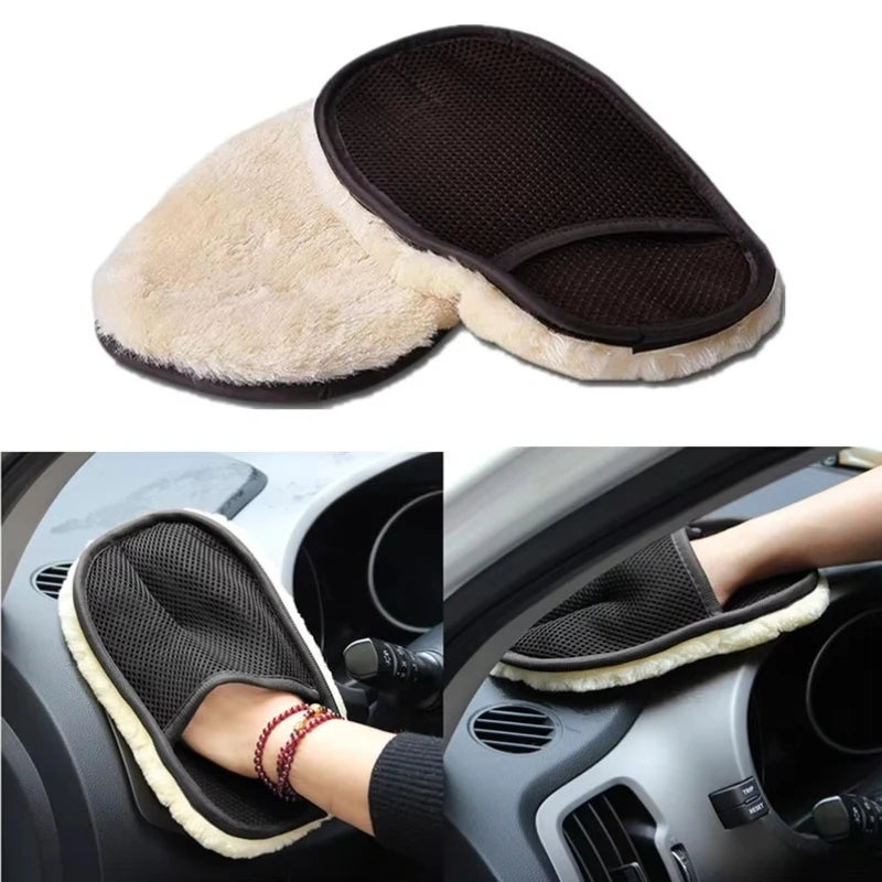 Microfiber Wool Soft Auto Car Washing Glove Cleaning Car Cleaning glove Motorcycle Washer Care Car paint Wash care tools