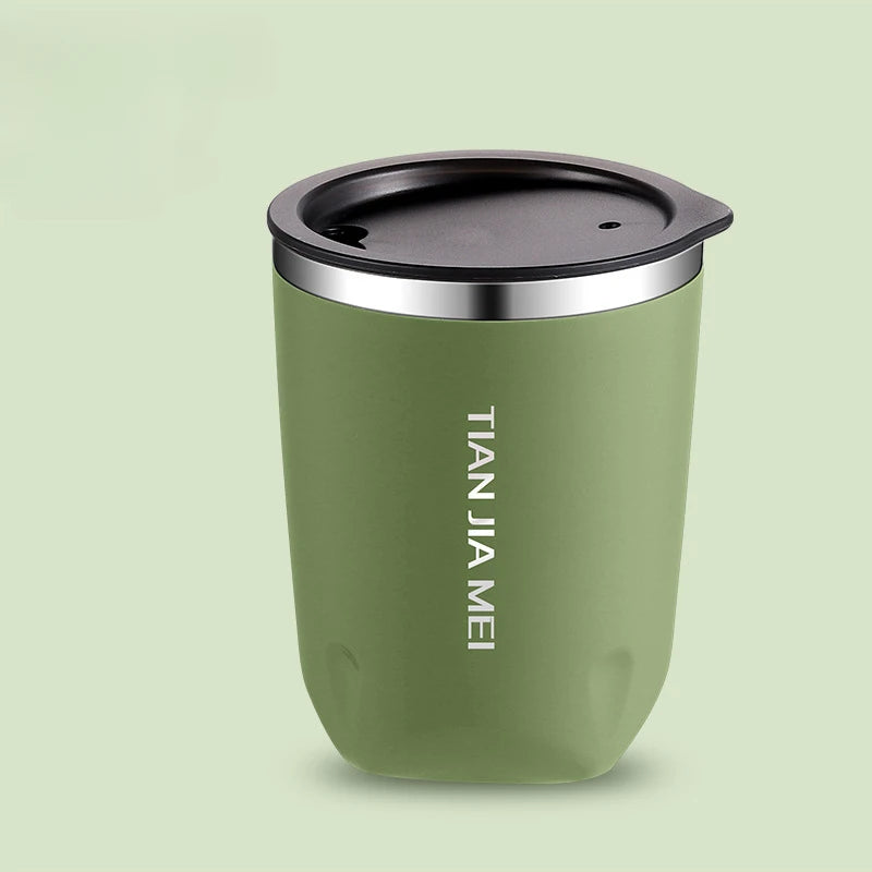 1pc 300ML Thermal Mug Beer Cups Stainless Steel Vacuum Flask Insulated Tumbler Cup with Lid Travel Water Bottle Iced Coffee Cup