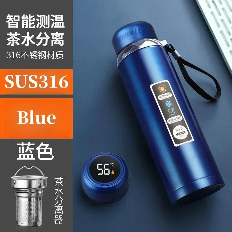 1.5L 316 Stainless Steel Water Bottle with Intelligent Temperature, Portable Thermos Cup, Tumbler,insulated Cup Vaccum Flask