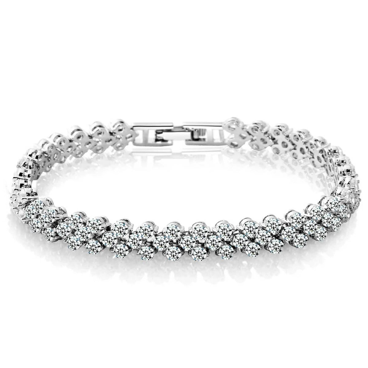 Fashion Women Silver Crystal Diamond Bracelet