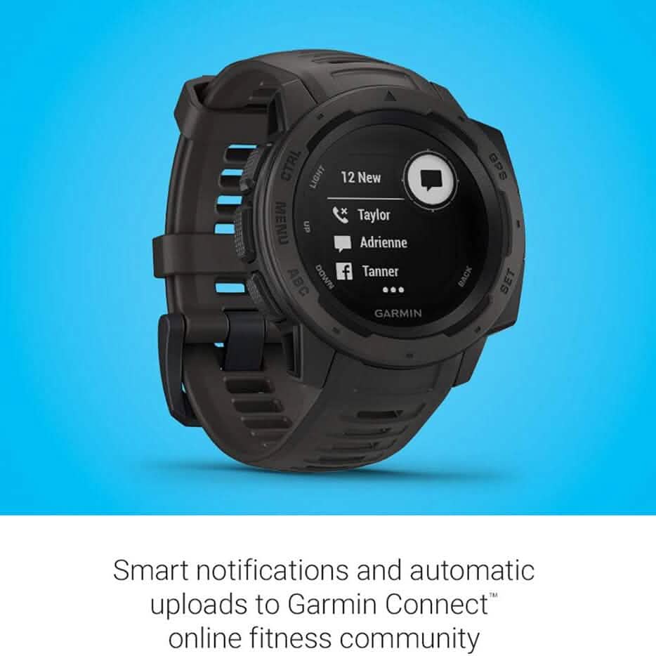 Garmin Instinct, Rugged Outdoor Watch with GPS (Refurbished)