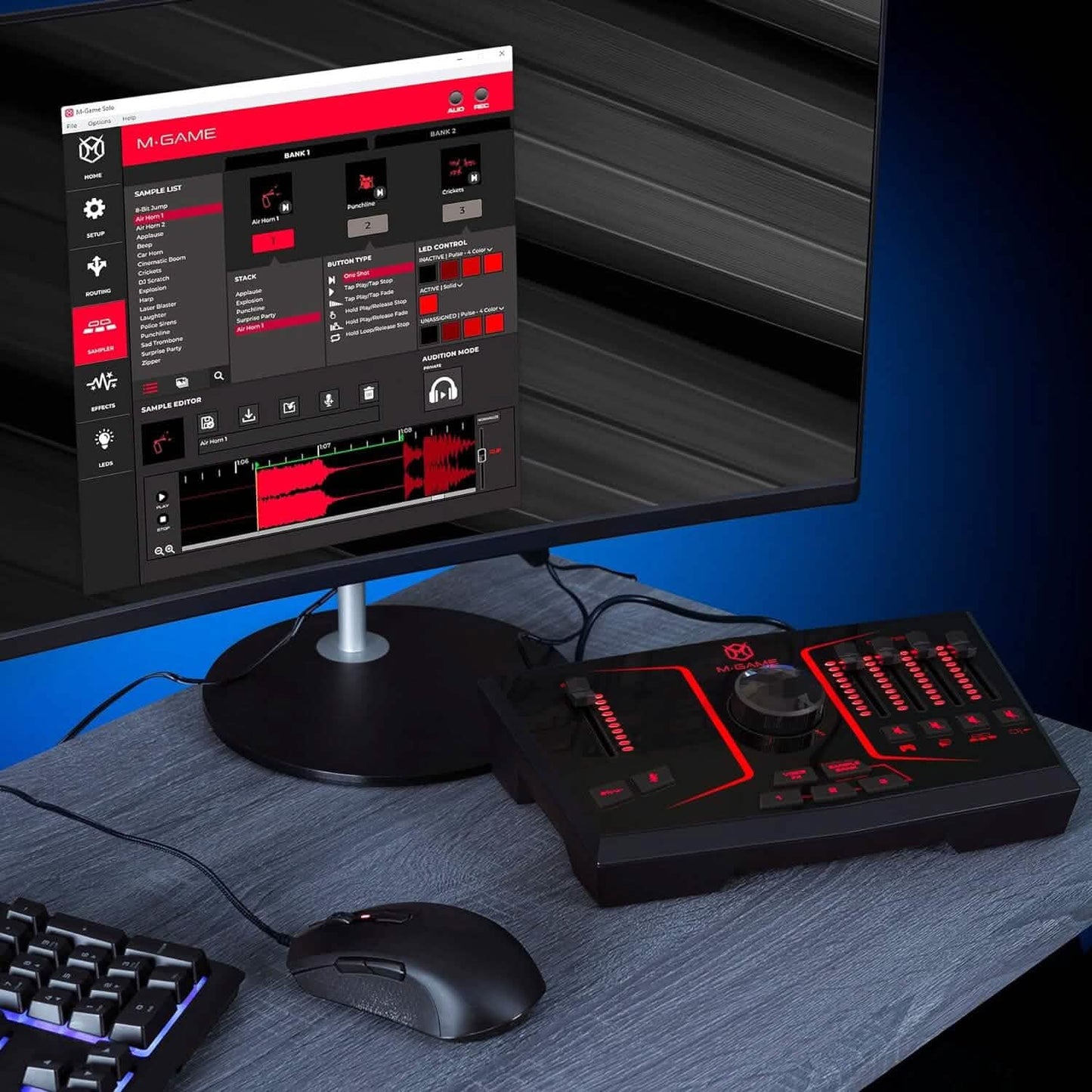 M-Game Solo USB Audio Interface Mixer for Streaming and Gaming (Refurbished)