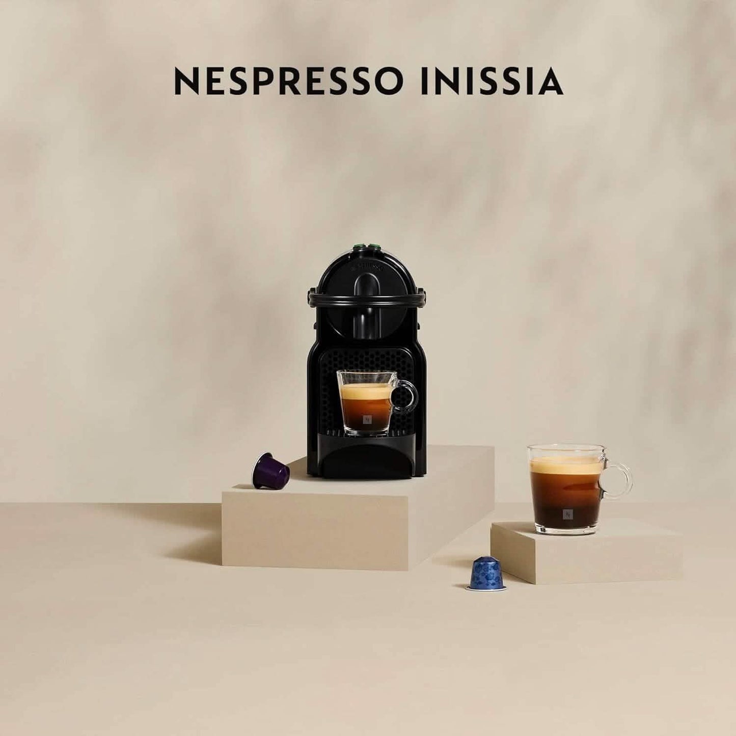 Nespresso Inissia 24 Ounce Espresso and Lungo Coffee Machine with Energy-Saving Mode (Refurbished)