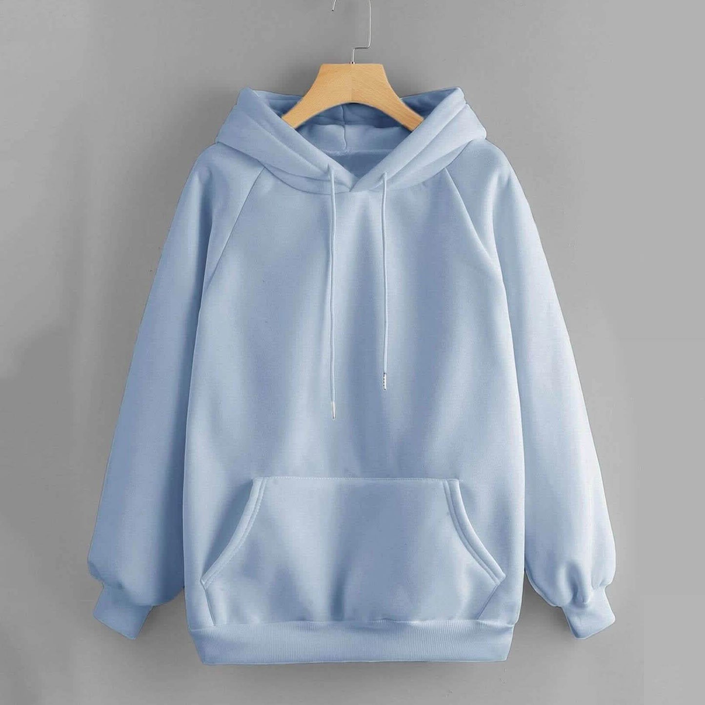 Raglan Sleeve Kangaroo Pocket Hoodie