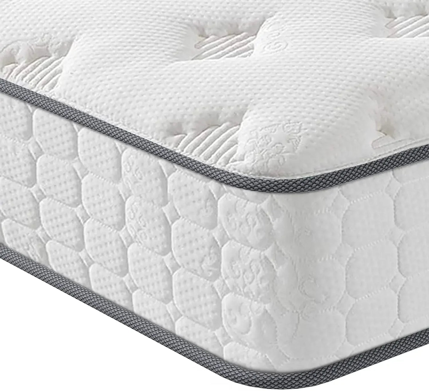 Queen Size Mattress, 10 Inch Innerspring Multilayer Hybrid Mattress, Ergonomic Design with Breathable Foam and Pocket Spring, Ti