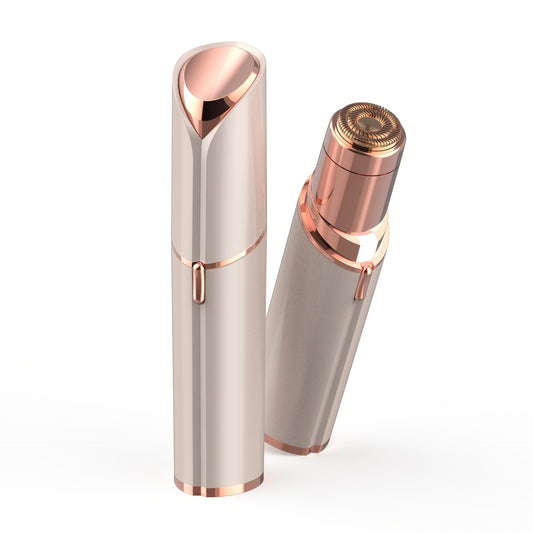 Conduroma Women's Painless Facial Hair Remover - Cordless, AA Battery-Powered (Not Included), with Elegant Metallic Finish - for Face, Upper Lip, Chin, Bikini Line - Travel-Friendly Grooming Tool, Sleek Design, Smooth Finish