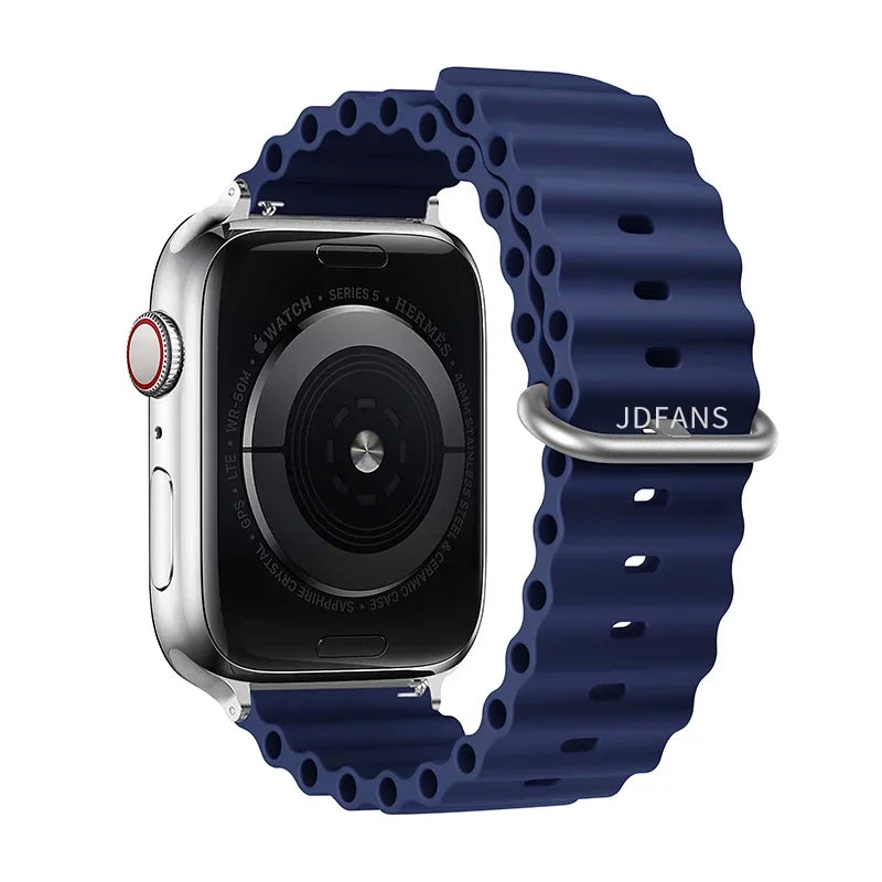Ocean strap For Apple Watch Ultra 2 Band 49mm 10 9 8 7 45mm 41mm Silicone Bracelet Wristband iWatch 6 5 4 3 SE 44mm 40 42mm band