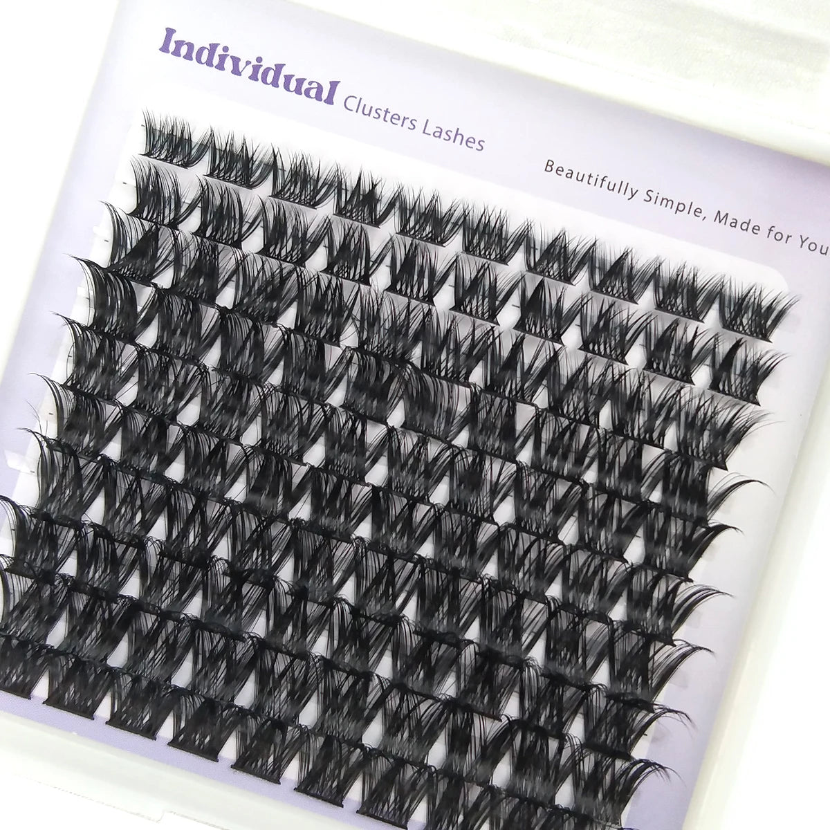 HBZGTLAD 10rows 110fans Diy Cluster Lashes8-16mm Cat Eye Lashes Invisible Band Premium Mink Manga Lash Clusters  Spiky Lashes