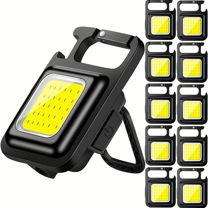 Super Bright 1500LM Work Light COB 500mah LED Flashlight Pocket Keychain USB Rechargeable Waterproof For Outdoor Camping
