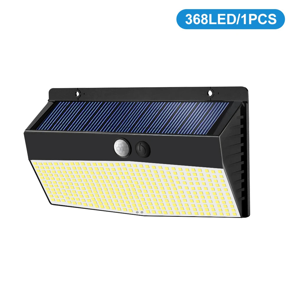 Outdoor Solar Motion Sensor Lights 468/528 LED Waterproof Solar Security Wall Lights for Garden Patio Pool Yard Fence Driveway