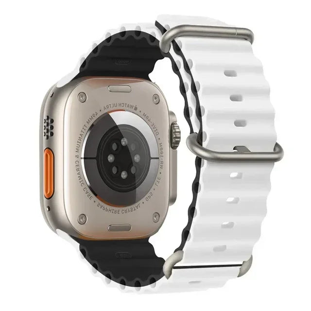 Ocean strap For Apple Watch Ultra 2 Band 49mm 10 9 8 7 45mm 41mm Silicone Bracelet Wristband iWatch 6 5 4 3 SE 44mm 40 42mm band