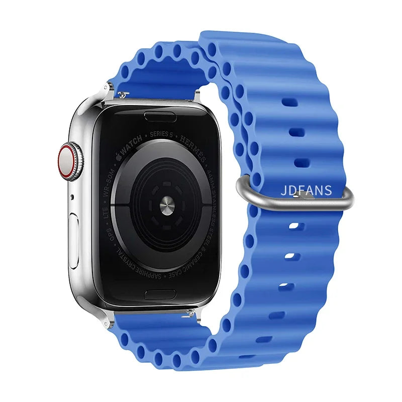 Ocean strap For Apple Watch Ultra 2 Band 49mm 10 9 8 7 45mm 41mm Silicone Bracelet Wristband iWatch 6 5 4 3 SE 44mm 40 42mm band