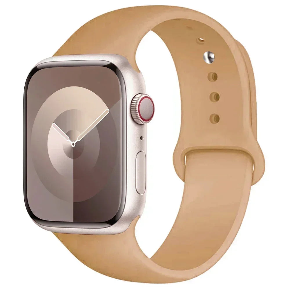 Silicone Band For Apple Watch strap 44mm 45mm 40mm 41mm 42-46mm sport bracelet iwatch series 8 7 6 5 4 9 10 11 SE-Ultra 2/3 49mm