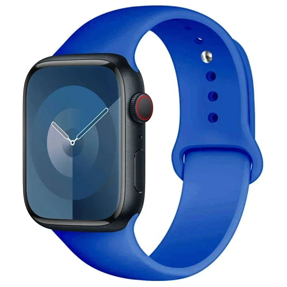Silicone Band For Apple Watch strap 44mm 45mm 40mm 41mm 42-46mm sport bracelet iwatch series 8 7 6 5 4 9 10 11 SE-Ultra 2/3 49mm