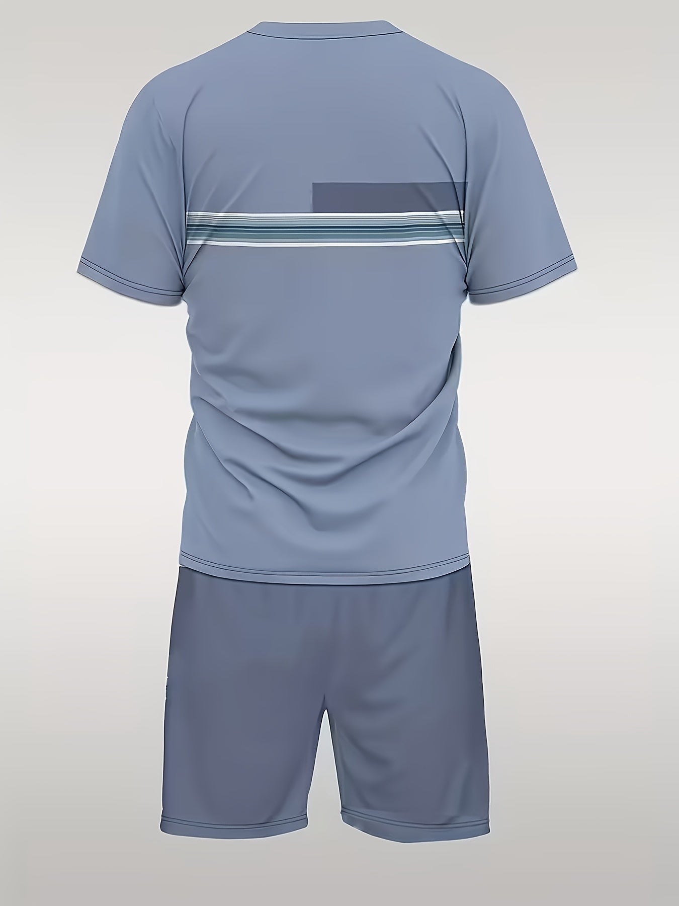 Men'S Casual 3D Print T-Shirt & Shorts Set - Breathable, Comfortable, Round Neck, Short Sleeve, Regular Fit, Spring/Summer/Fall Outdoor Leisure Wear, Casual Attire|Casual Style|Stretch Fabric, Men'S Set, Men'S Clothing, Large