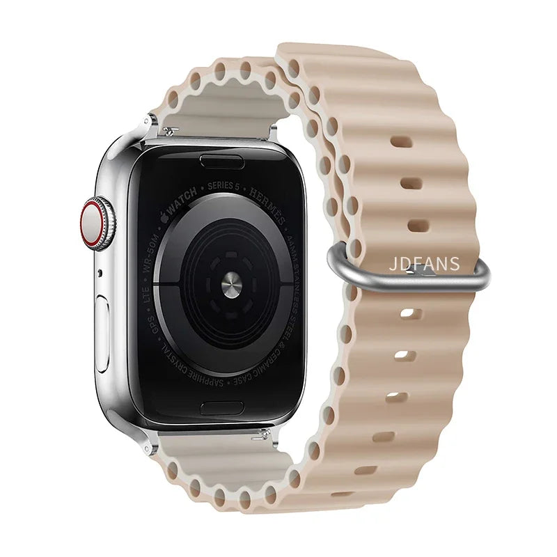 Ocean strap For Apple Watch Ultra 2 Band 49mm 10 9 8 7 45mm 41mm Silicone Bracelet Wristband iWatch 6 5 4 3 SE 44mm 40 42mm band