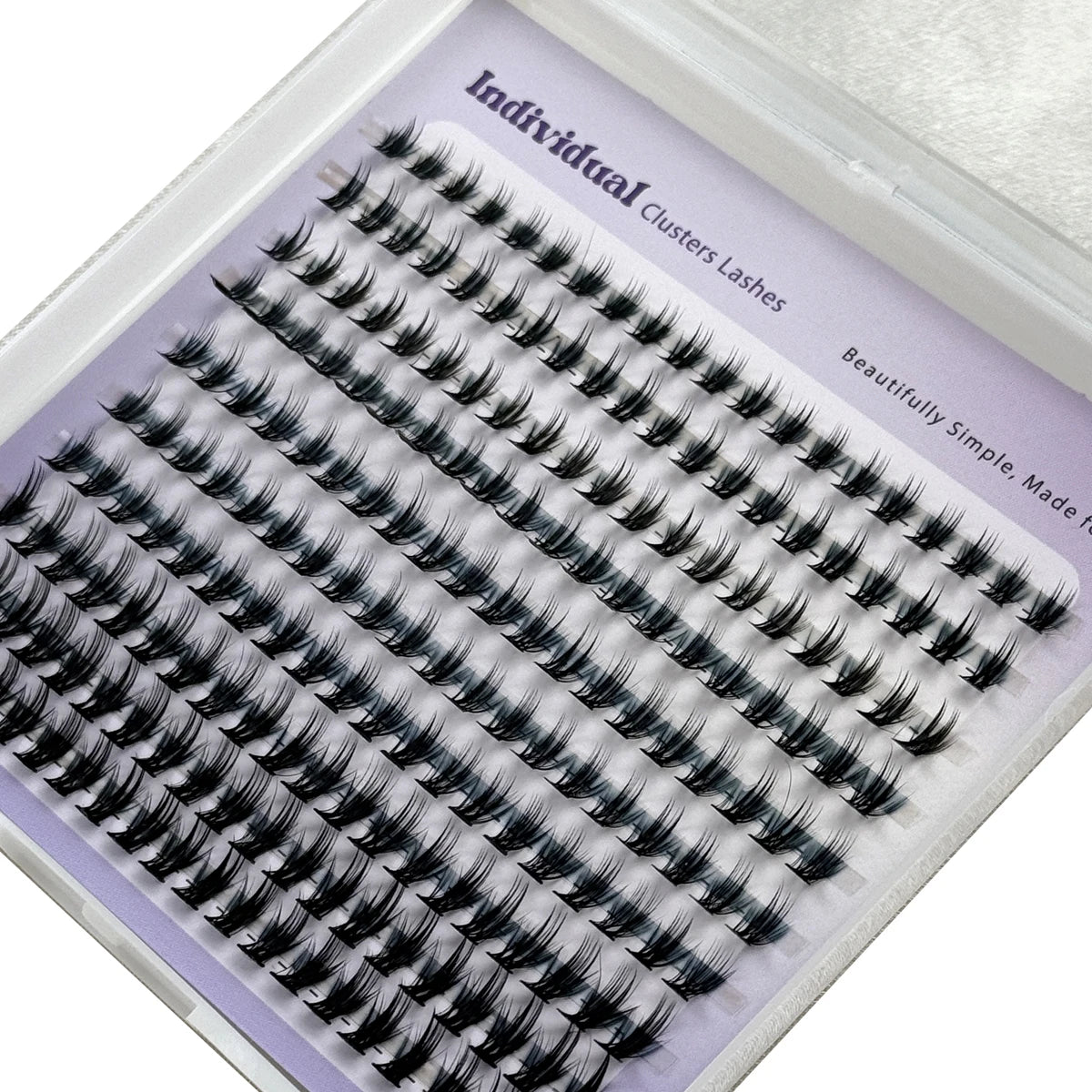 HBZGTLAD 10rows 110fans Diy Cluster Lashes8-16mm Cat Eye Lashes Invisible Band Premium Mink Manga Lash Clusters  Spiky Lashes