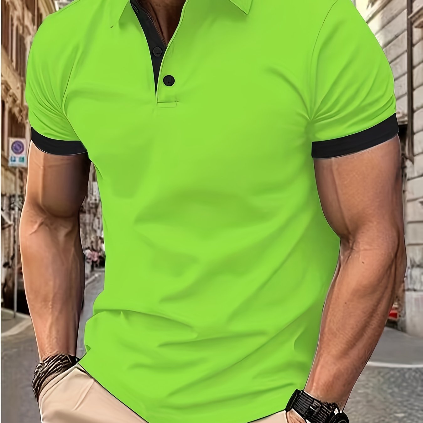 Breathable Regular Fit Golf Shirt, Men's Casual V-Neck T-Shirt Short Sleeve For Summer, Men's Clothing
