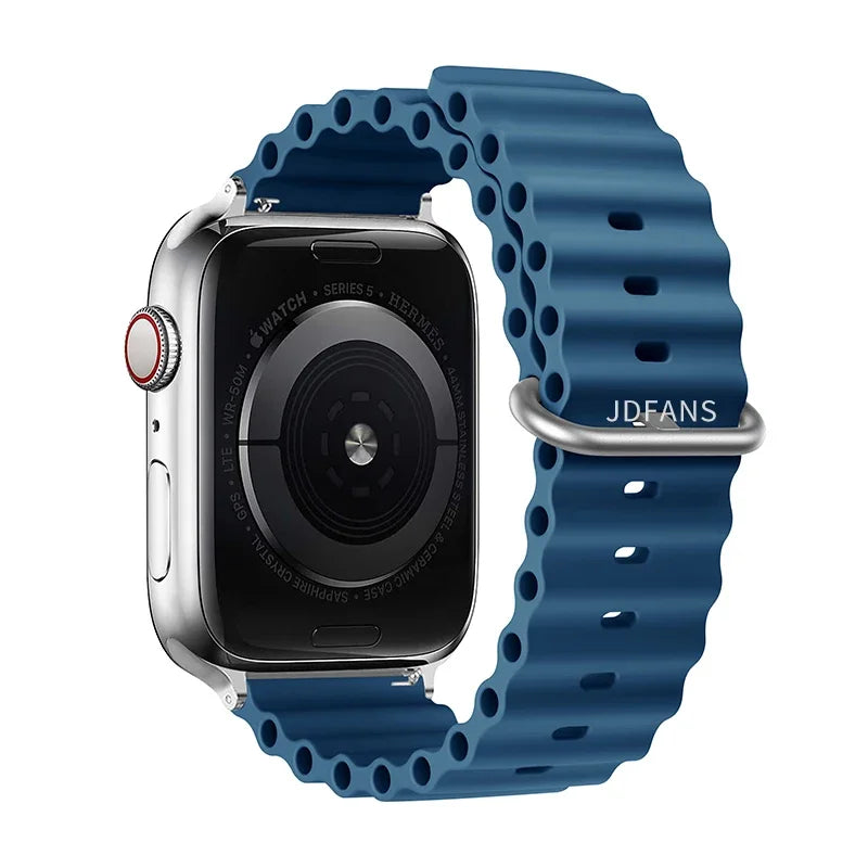 Ocean strap For Apple Watch Ultra 2 Band 49mm 10 9 8 7 45mm 41mm Silicone Bracelet Wristband iWatch 6 5 4 3 SE 44mm 40 42mm band