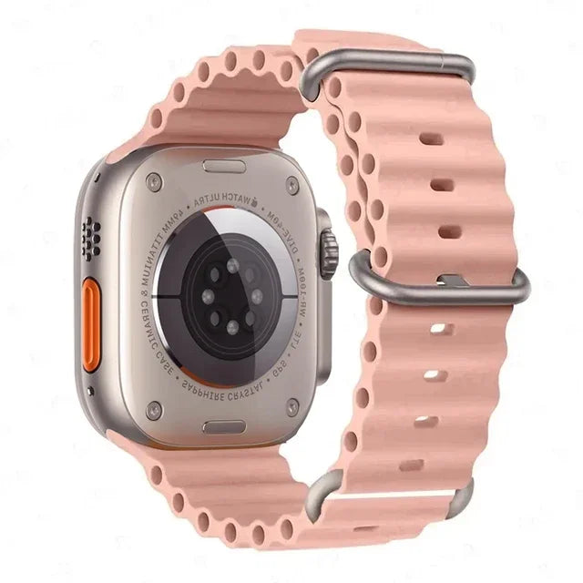 Ocean strap For Apple Watch Ultra 2 Band 49mm 10 9 8 7 45mm 41mm Silicone Bracelet Wristband iWatch 6 5 4 3 SE 44mm 40 42mm band