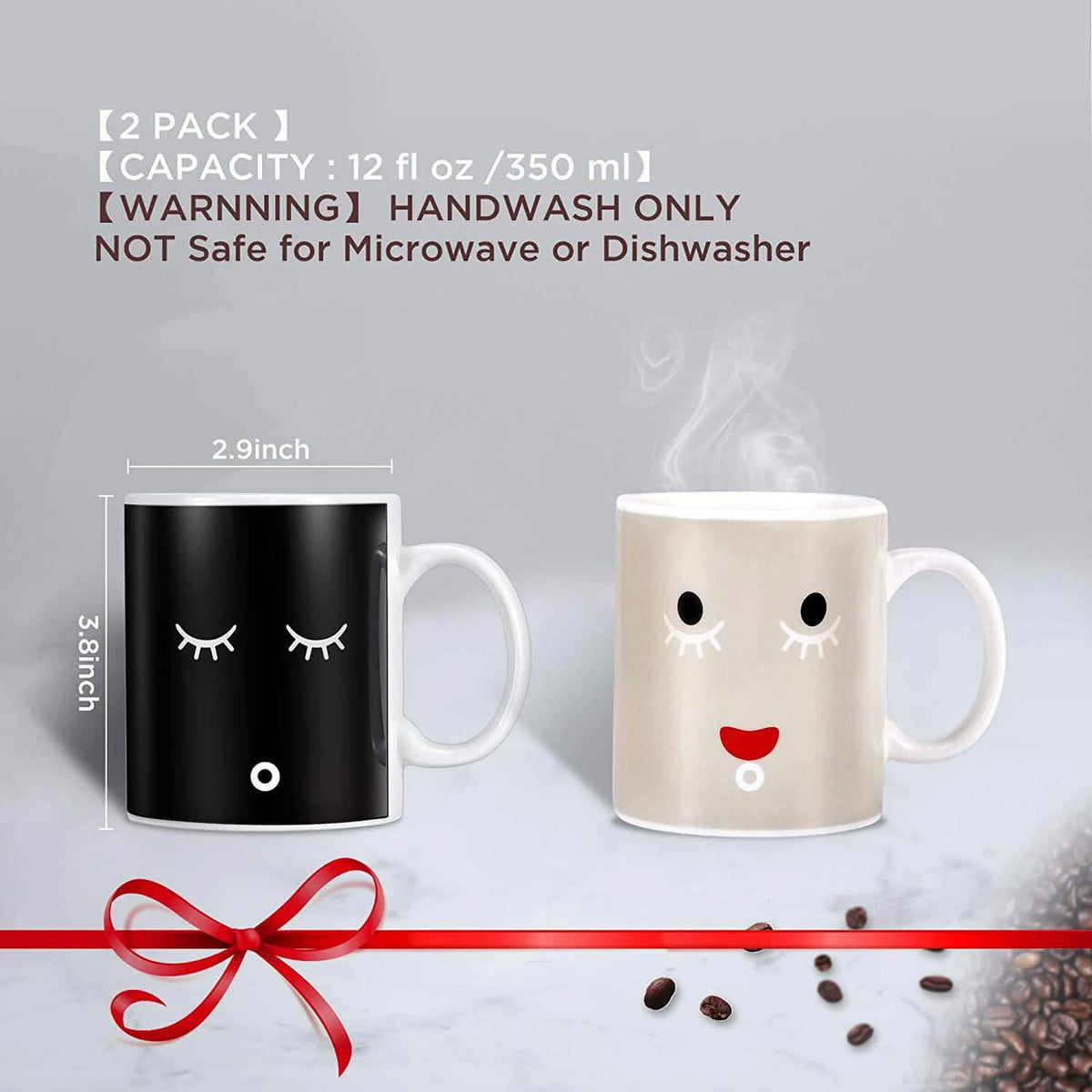 2-Pack: 12 Oz. Color Changing Magic Mug