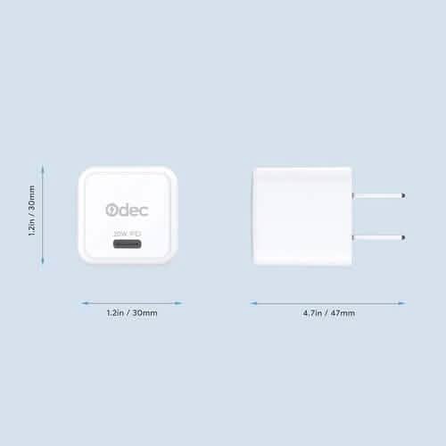 2-Pack: 20W iPhone Fast Charger Type C Wall Charging Adapter