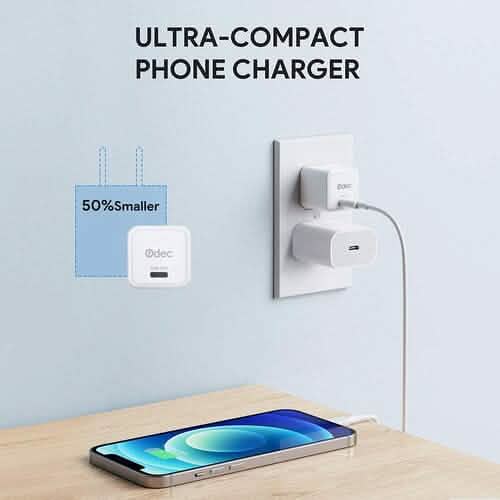 2-Pack: 20W iPhone Fast Charger Type C Wall Charging Adapter