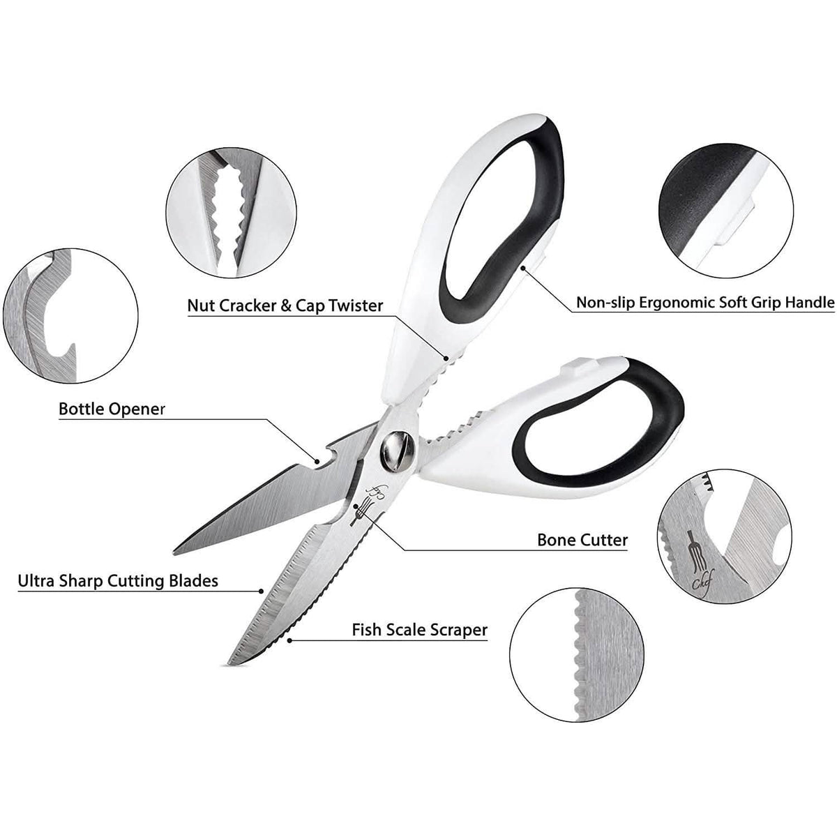 2-Pack: JB Chef Kitchen Scissor
