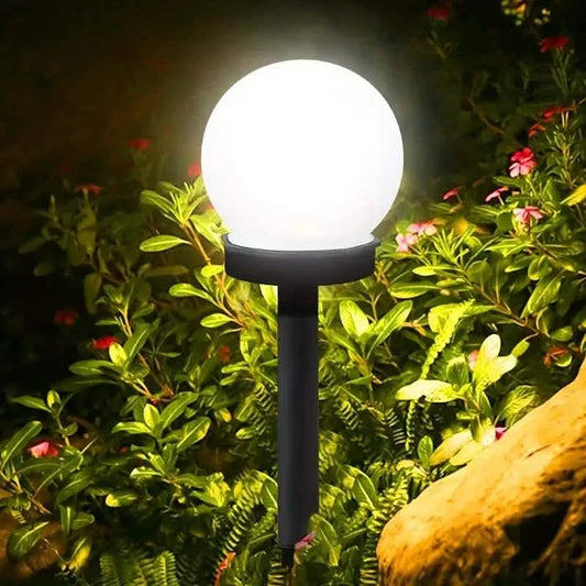 2-Pack: Solar LED Globe Powered Garden Light