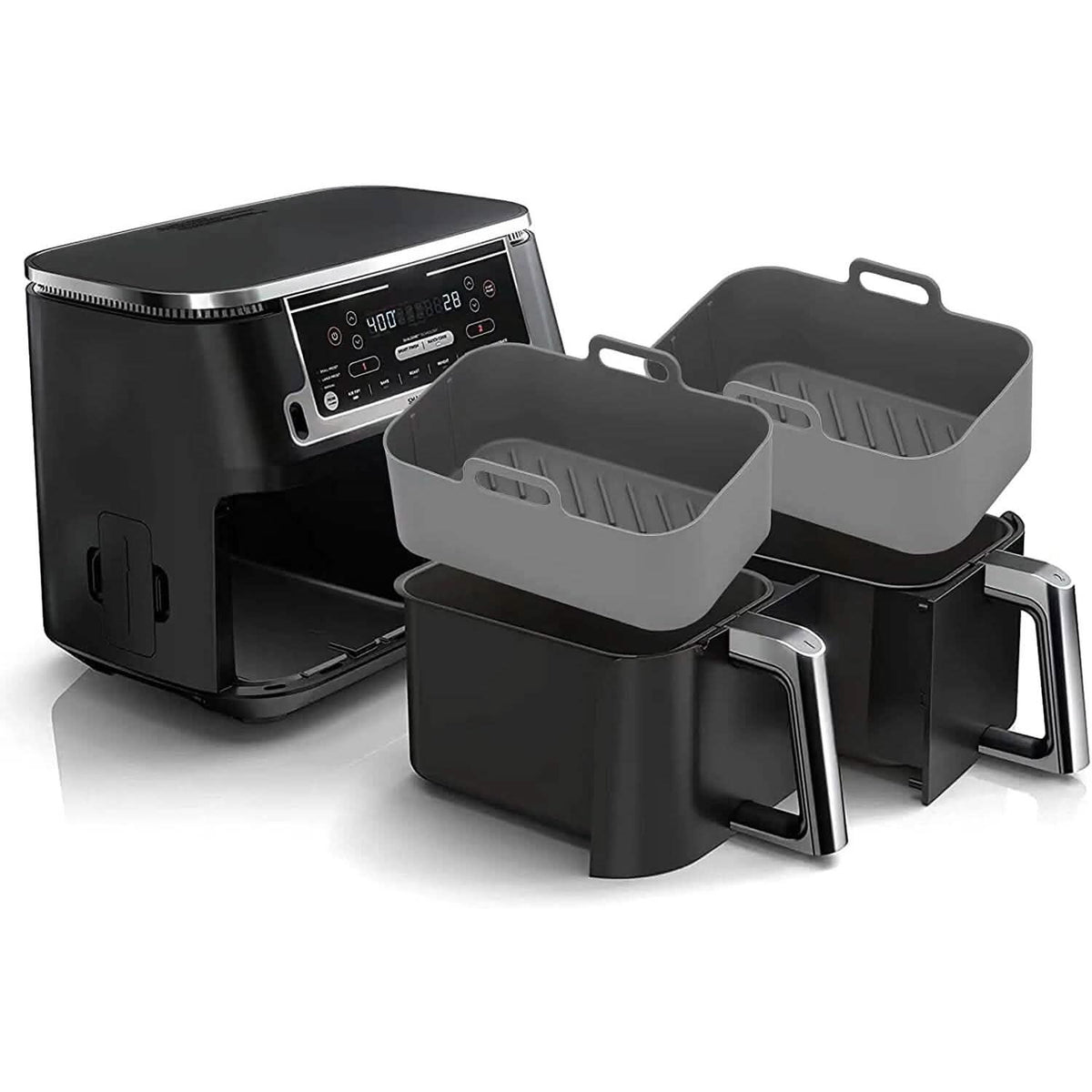 2-Piece: Air Fryer Silicone Pot