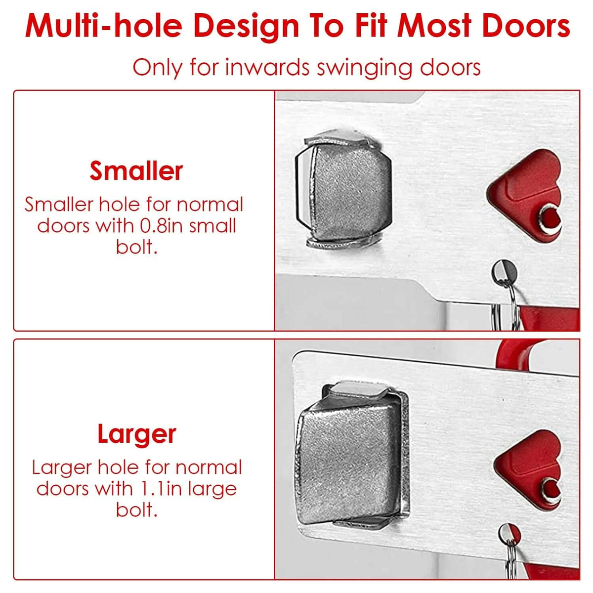 2-Piece: Portable Travel Door Lock Home Hotel Apartment Security Lock