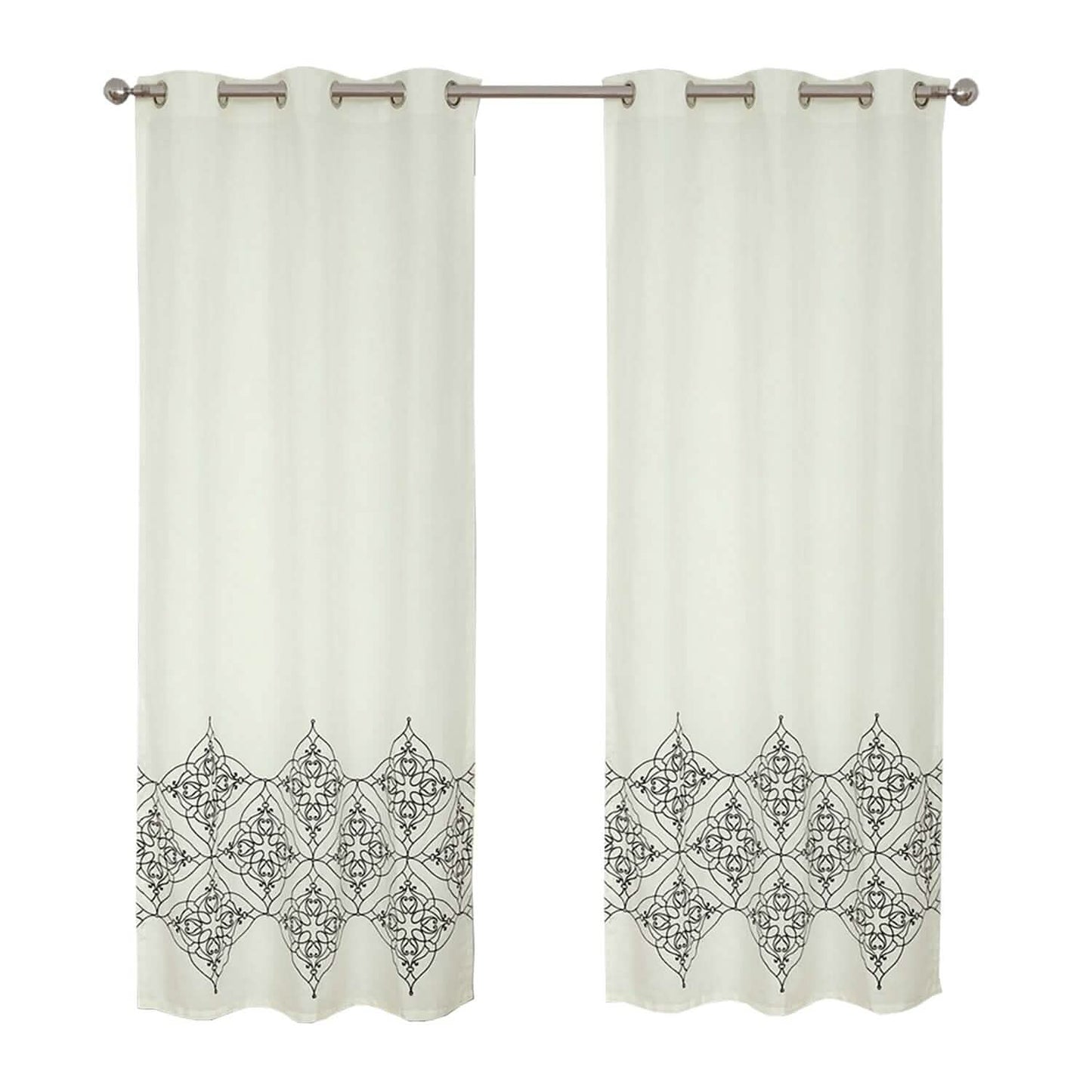2-Piece Set: Global Varanasi Embroidered Window Panel Pair