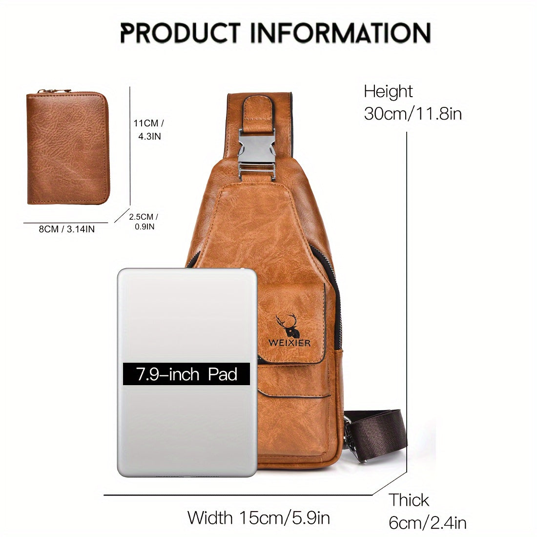 New Waterproof, Stainproof And Wear-resistant Ladies Crossbody Bag Ladies Chest Bag Handbag Shoulder Bag Shoulder Bag Hand Bag With Card Bag Two-piece Set, PU Fabric, Large Pocket And Large Capacity, Easy To Carry, New Textur