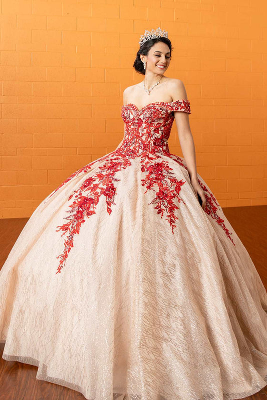 Beautiful Quinceanera Dress with Tulle and Embroidery - Elegant Off-Shoulder Design for Special Occasions