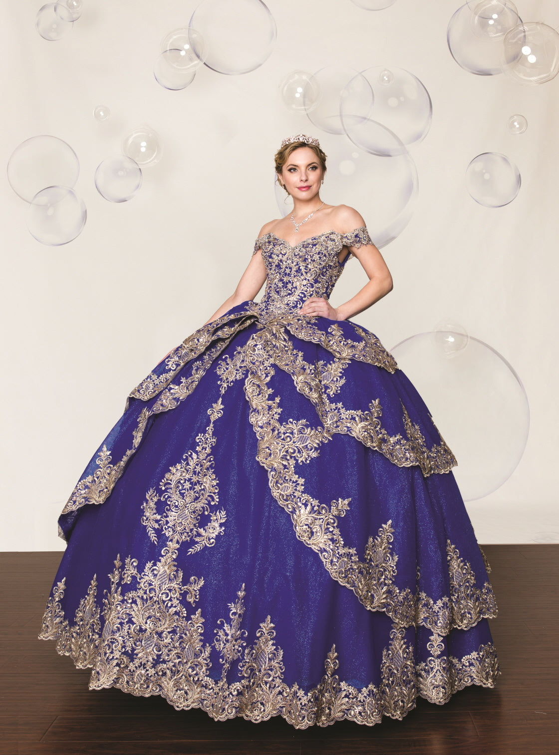 (LIVE 86) Beautiful Quinceanera Dress w/ Flower Design for Special Occasions