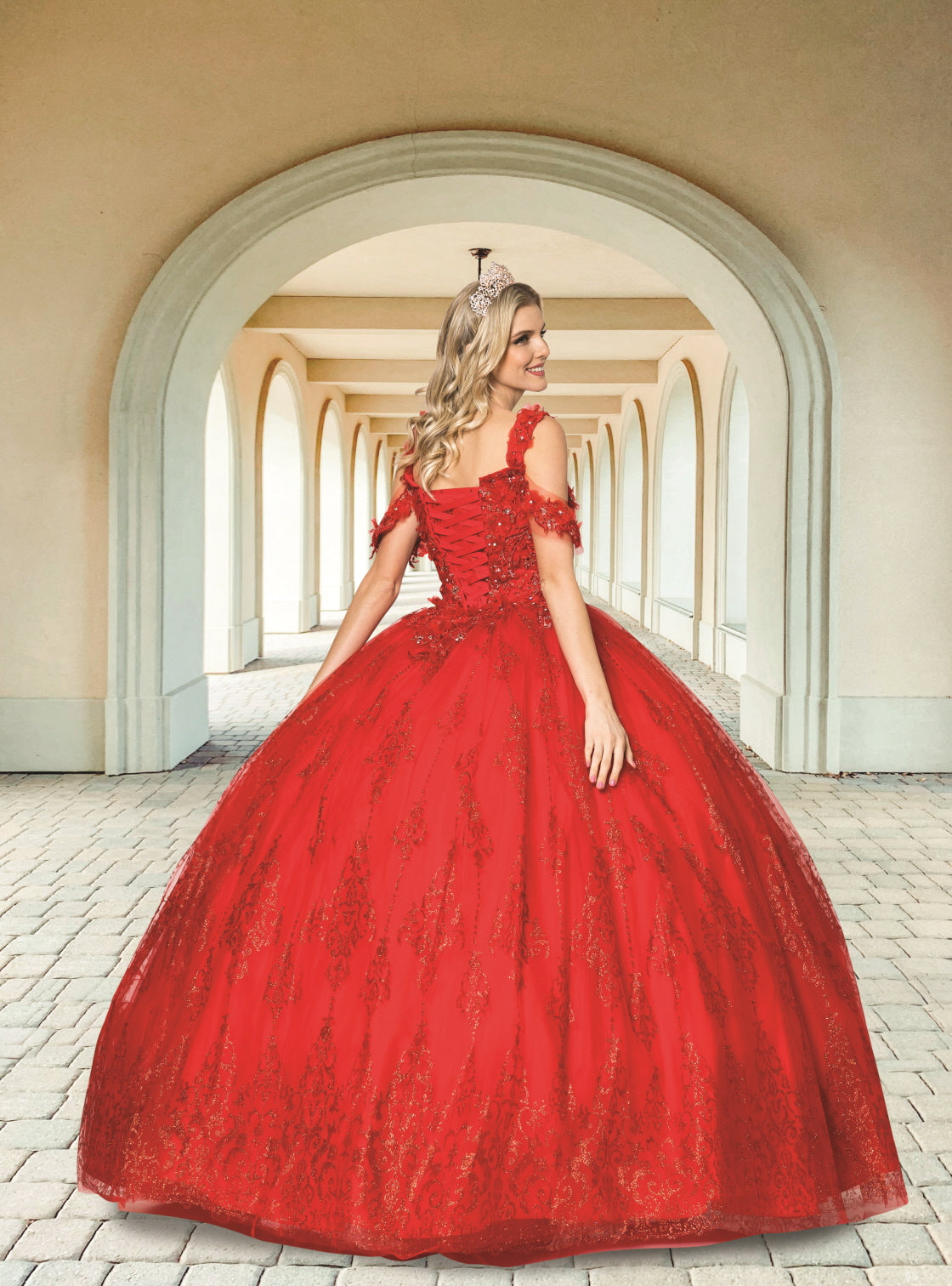 (LIVE 39) Elegant Quinceanera Dress with Tulle & Embroidery for Special Occasions - Beautiful & Versatile Design