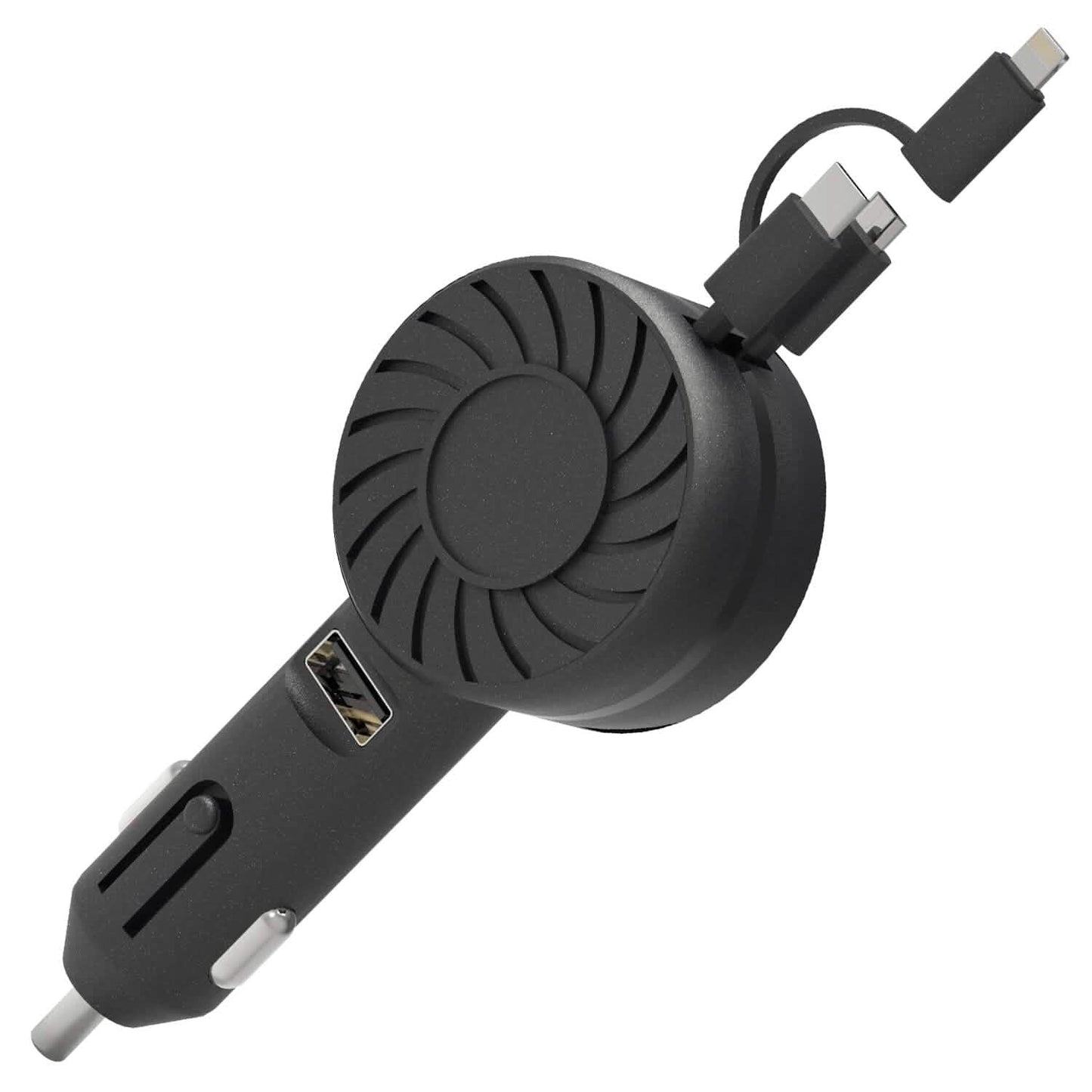 21W 3-in-1 Retractable Car Phone Charger