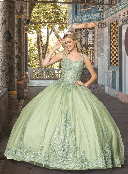 (LIVE 42) Quinceanera Ball Gown Dress Lace and Tulle Design, Sweet 15