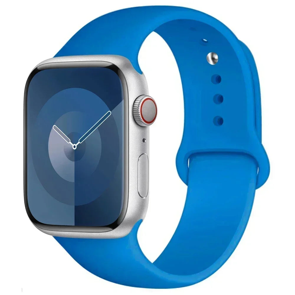 Silicone Band For Apple Watch strap 44mm 45mm 40mm 41mm 42-46mm sport bracelet iwatch series 8 7 6 5 4 9 10 11 SE-Ultra 2/3 49mm