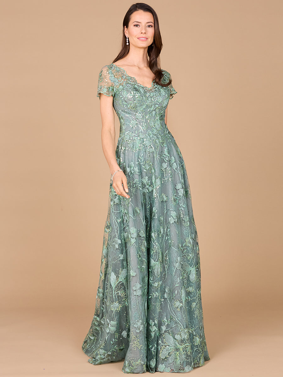 Tonal Lace Ballgown