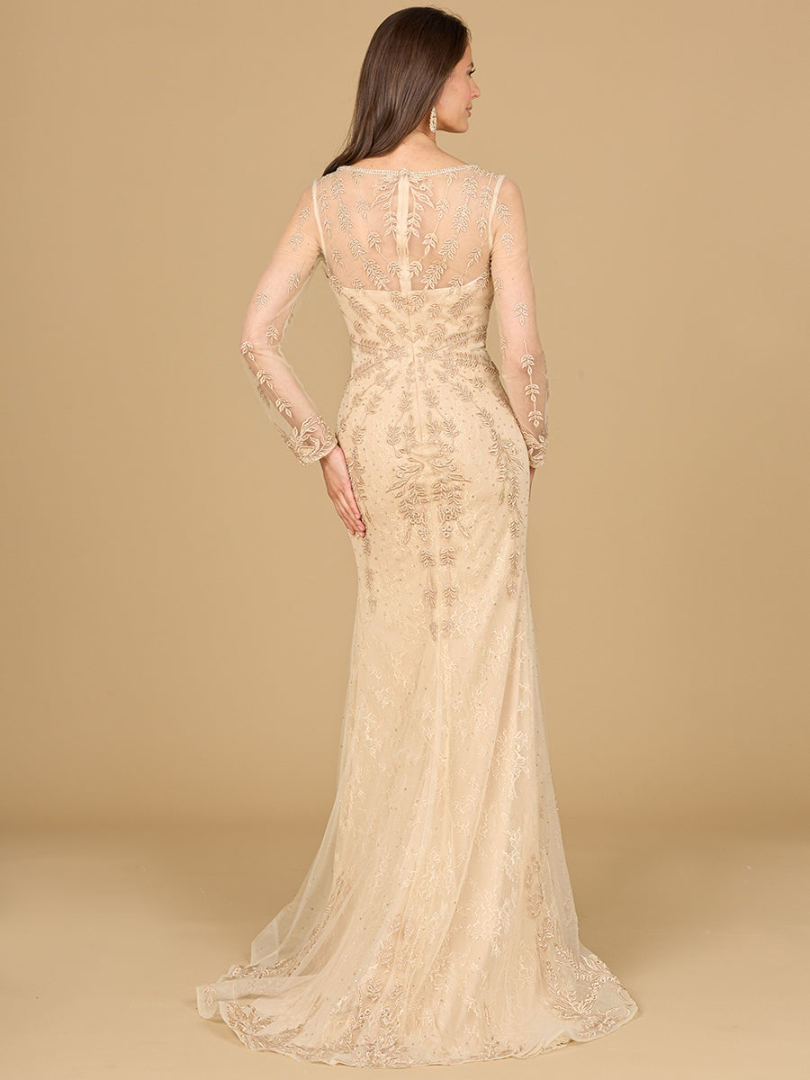 Long Sleeve Lace Mermaid Gown