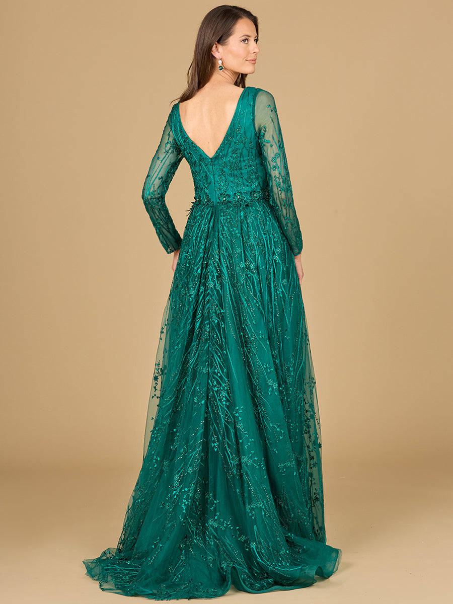 Elegant Overskirt Dress with Long Sleeves