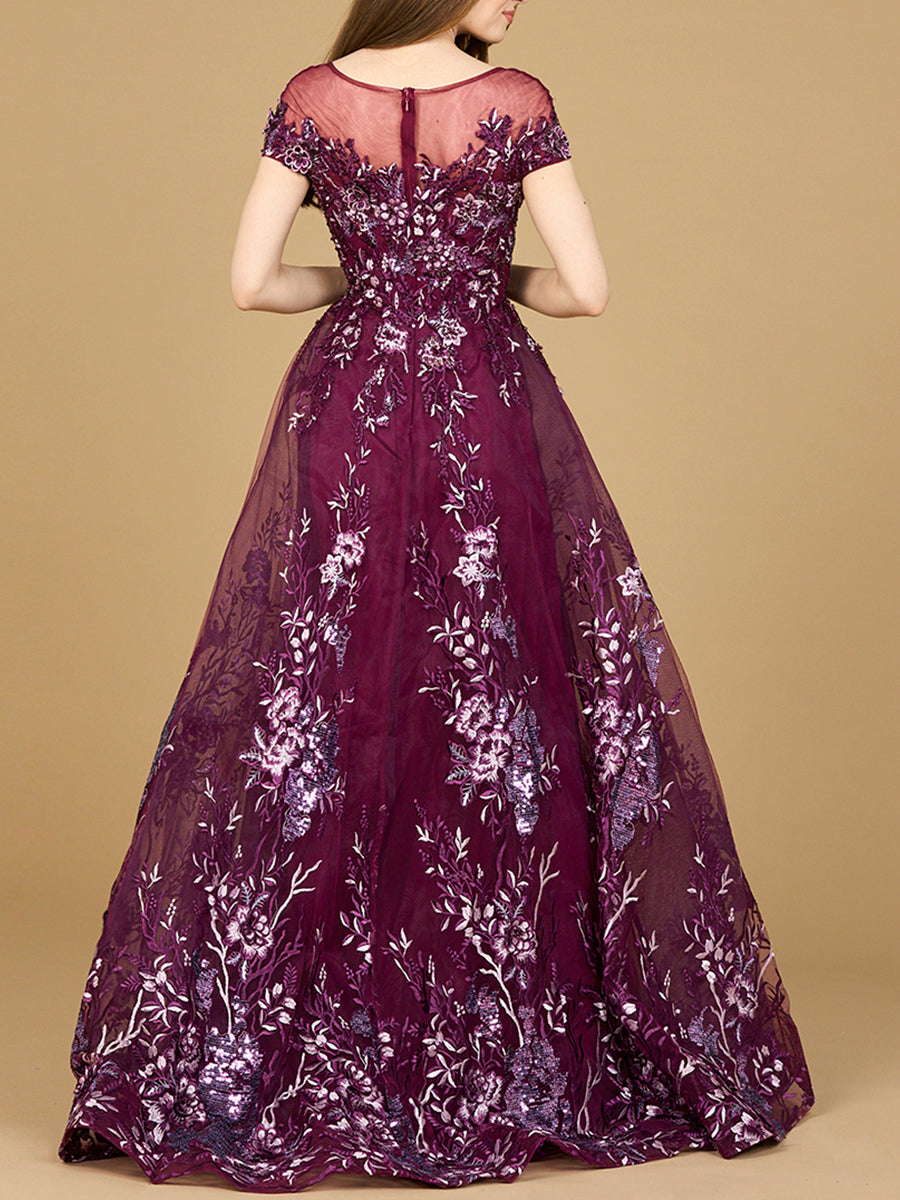 Lara 29619 - Beautiful Lace Applique A-line Ball Gown