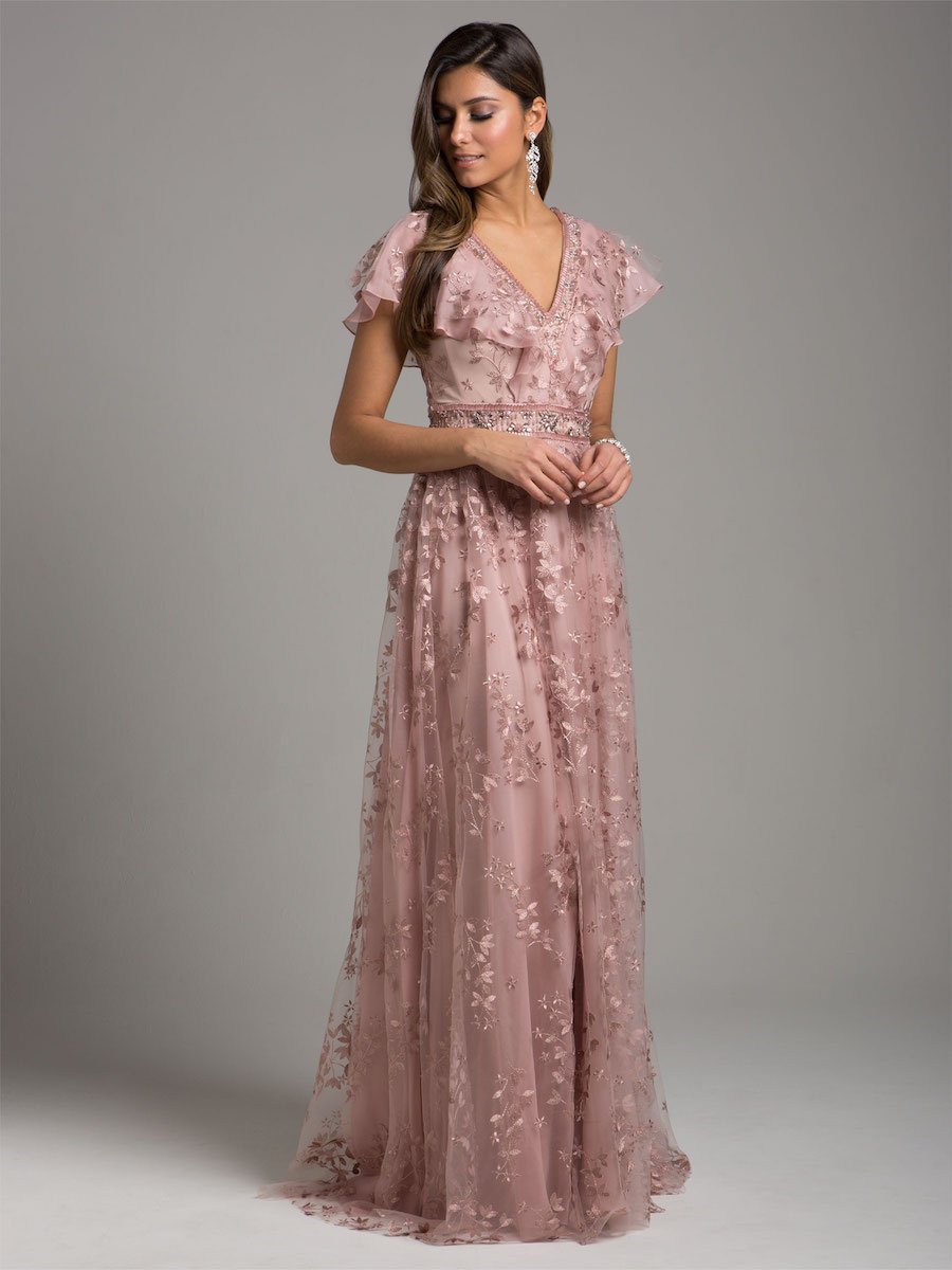 Lara 29966 - Lace, V-Neck Dress