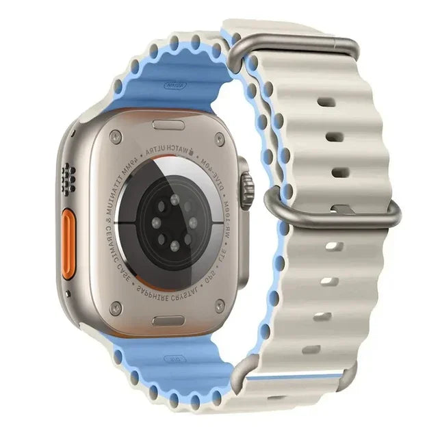 Ocean strap For Apple Watch Ultra 2 Band 49mm 10 9 8 7 45mm 41mm Silicone Bracelet Wristband iWatch 6 5 4 3 SE 44mm 40 42mm band