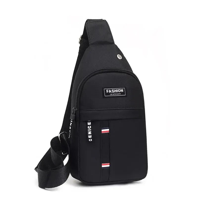 Men's fashionable, convenient, casual, waterproof, adjustable shoulder strap, large capacity waist bag suitable for outdoor acti