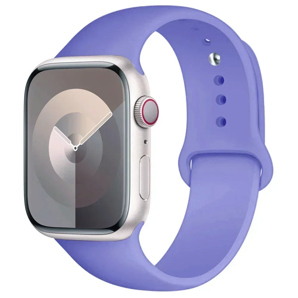 Silicone Band For Apple Watch strap 44mm 45mm 40mm 41mm 42-46mm sport bracelet iwatch series 8 7 6 5 4 9 10 11 SE-Ultra 2/3 49mm