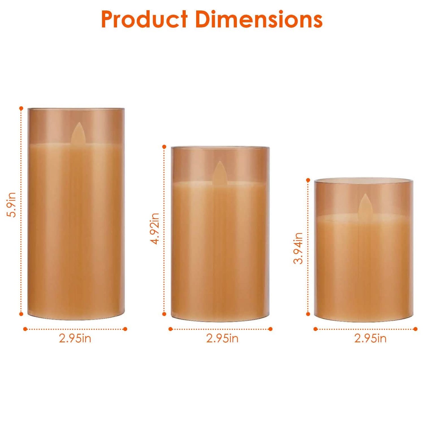 3-Pack: Flameless Battery Operated Candles