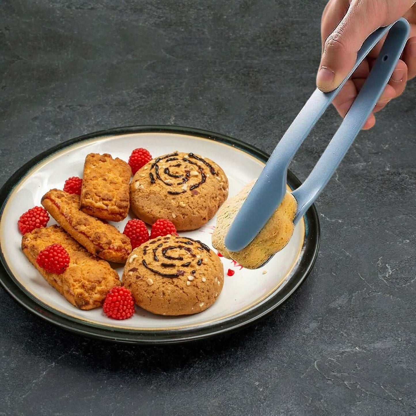 3-Piece: Non-Slip Multifunctional Food Tongs Clamps Cooking Kitchen Gadget